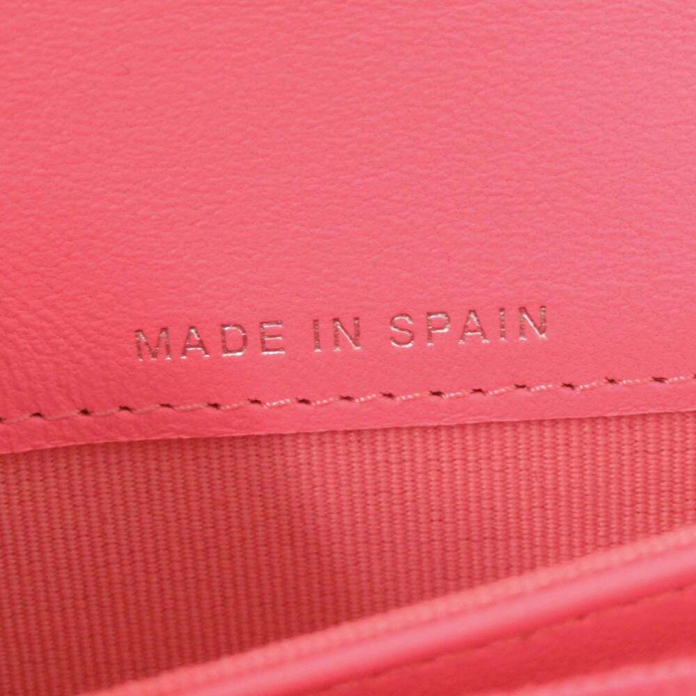 CHANEL Pink Lambskin Leather Logo Wallet - Picture 9 of 10